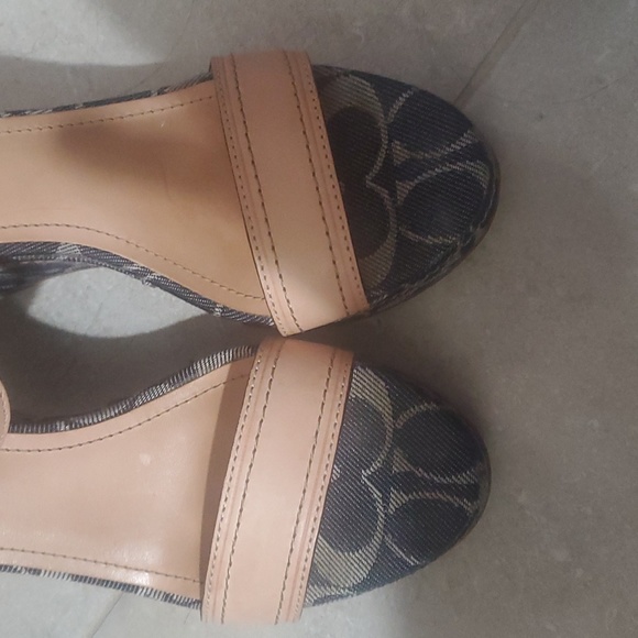 Coach Kori Denim Bleeker Rare Coach Wedges. - Picture 5 of 10